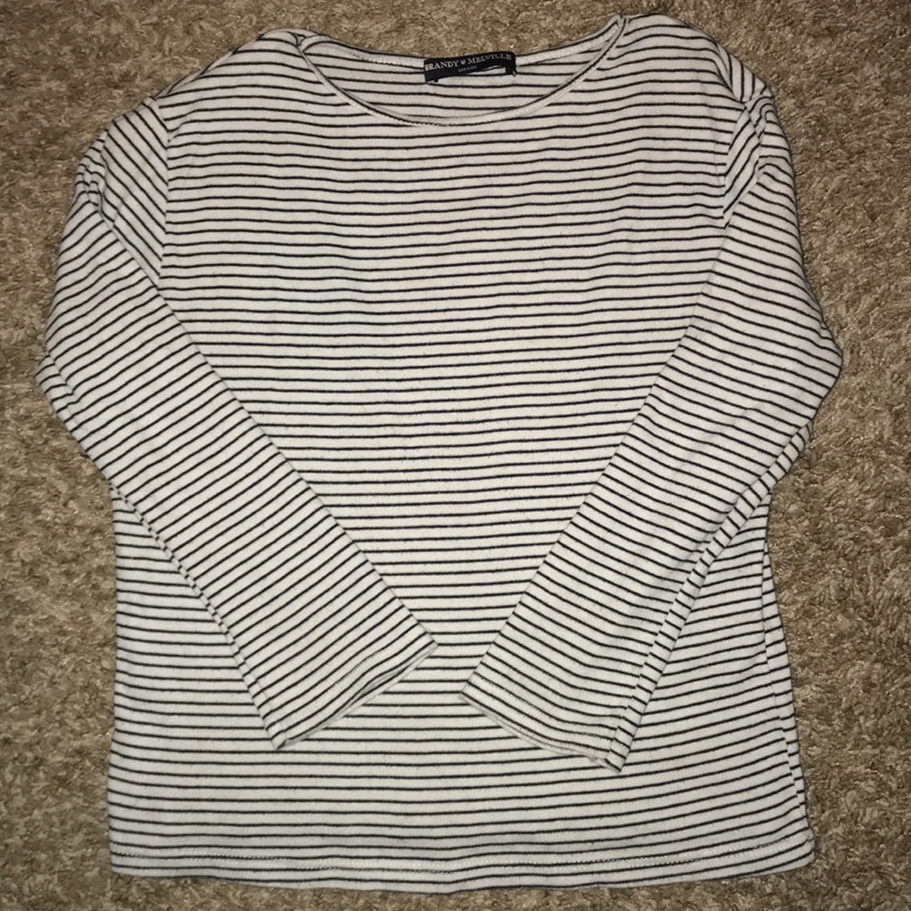 Brandy Melville cropped striped shirt